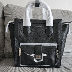 Henri Bendel Black Leather Satchel